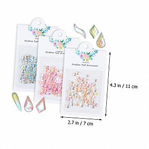 Стразы для маникюра Beavorty Aurora из смолы, наклейки на ногти со стразами, плоские украшения для ногтей, ювелирные изделия для ногтей, акриловые ногти, драгоценные камни с плоской задней частью, полярный свет, ледяной synthetic.ua - Фото 1