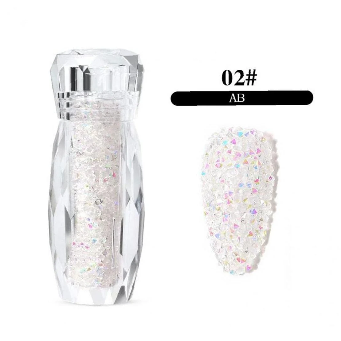 Намистини для нігтів Crystal Caviar 1 пляшка, кришталеві мікроскляні кульки, фото №6