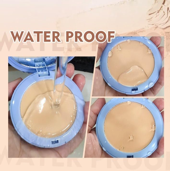Пудра GAGK Matte Perfection прессованная матовая для лица водостойкая 4 в 1 Ivory, фото №5