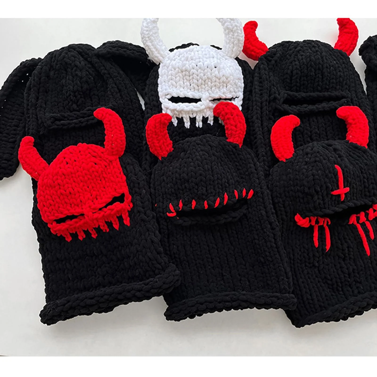 Шапка з рогами диявола Limtula Halloween, дихаюча, тепла, зимова, вітрозахисна, фото №4 Шапка з рогами диявола Limtula Halloween, дихаюча, тепла, зимова, вітрозахисна, фото №4