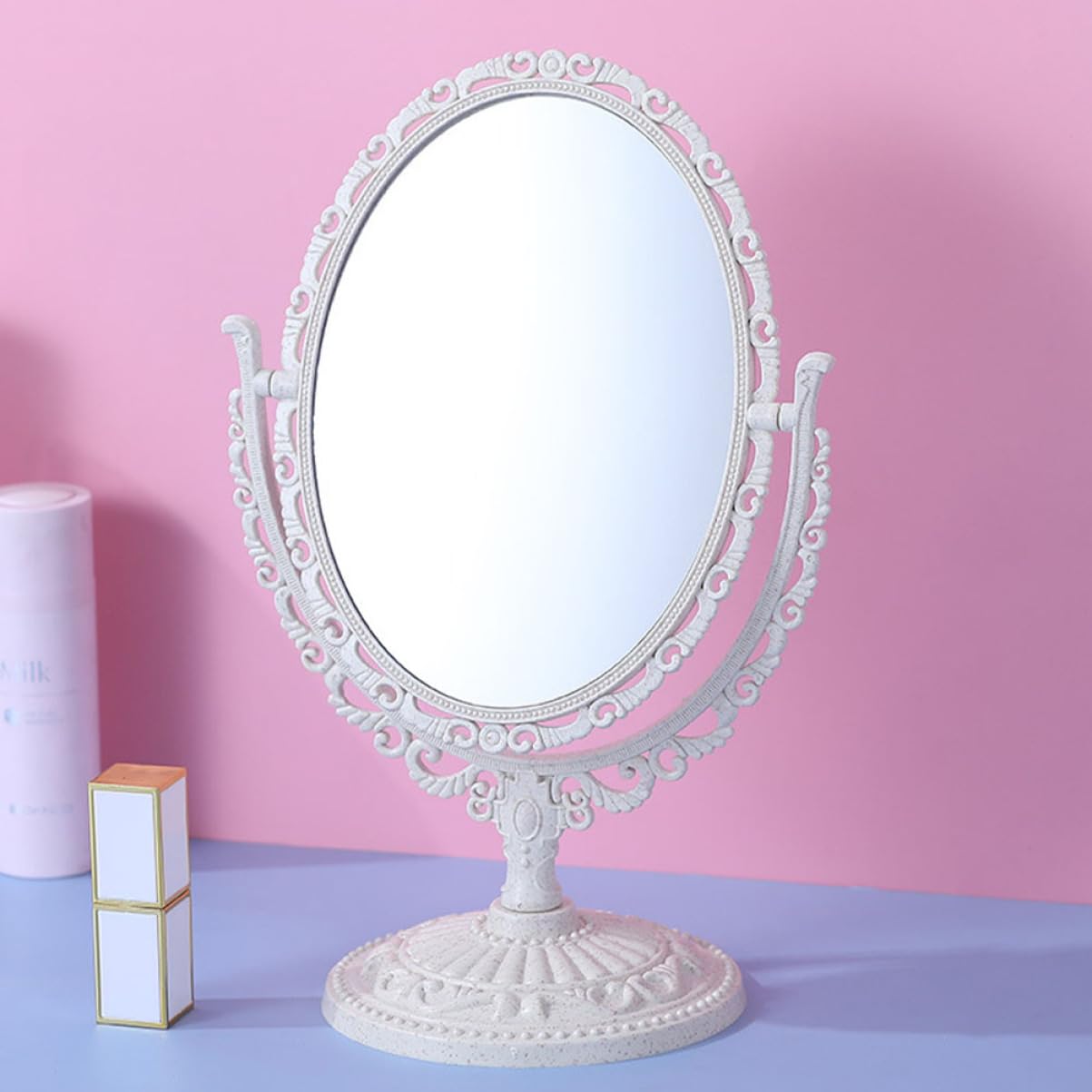 Дзеркало Angoily Настільне Двостороннє Косметичне 4 штуки Скло Бежевий, фото №4