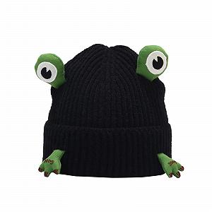 Шапка-бини Вязаная Шляпа с мультяшной лягушкой для девочки, ковбойский стиль - Фото 1