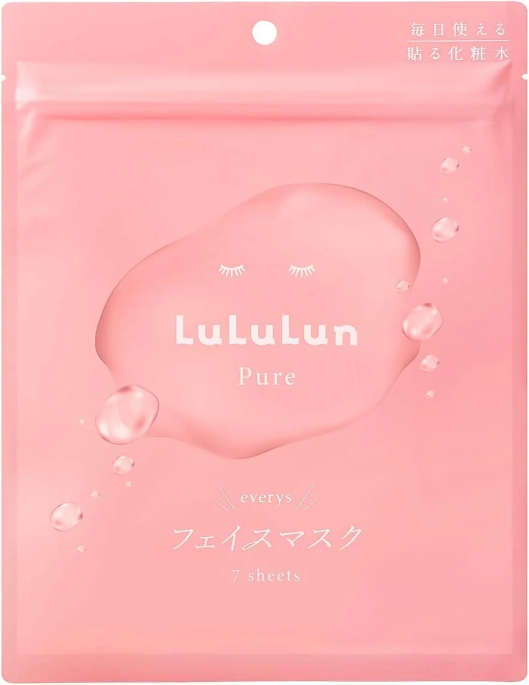Тканинна маска для обличчя Lululun Pure Every - 7 шт | Зволожуюча та зміцнююча, фото №1 Тканинна маска для обличчя Lululun Pure Every - 7 шт | Зволожуюча та зміцнююча, фото №1