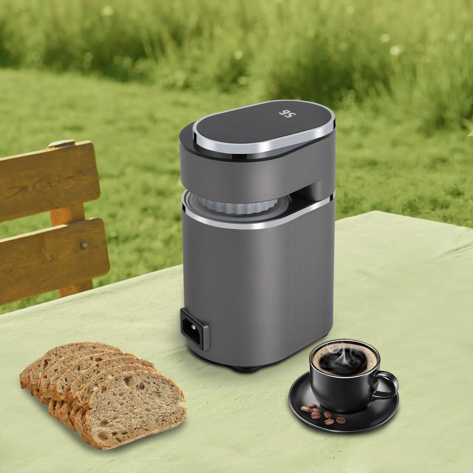 Портативная кофеварка 2 в 1 150 мл 15 бар 600 Вт, фото №2