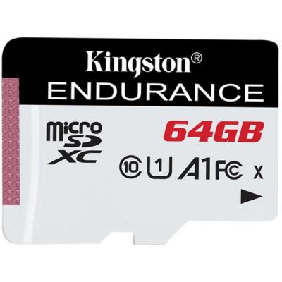 Карта памяти Kingston 64GB microSDXC Class 10 UHS-I U1 A1 High Endurance SDCE/64GB, фото №1