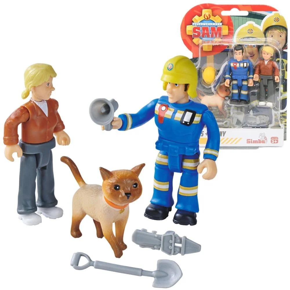 Набор игровых фигурок Fireman Sam Elvis, Penny, Cat 90130, фото №1