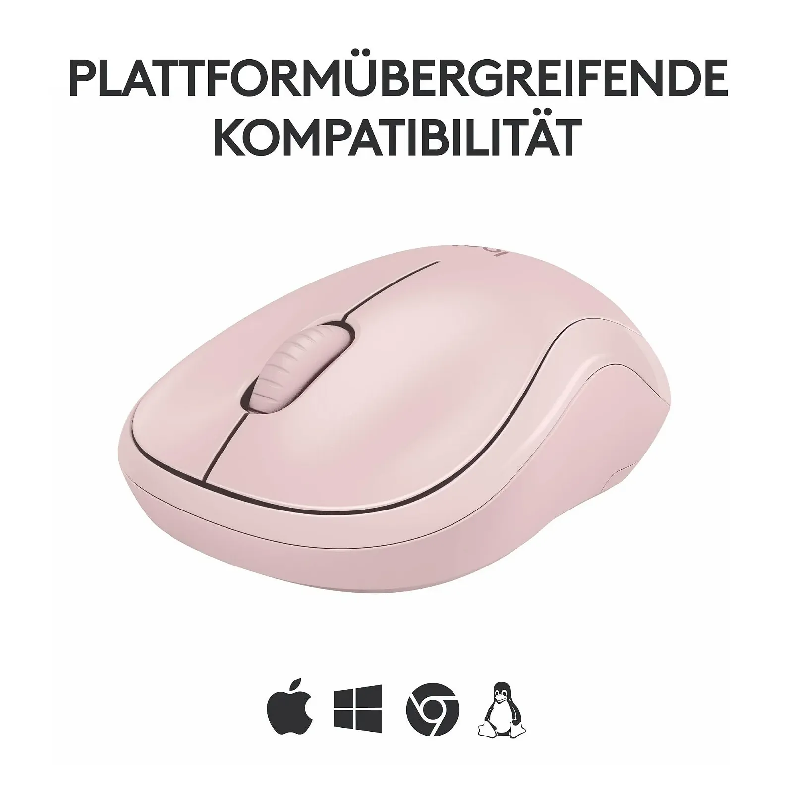 Миша Logitech M240 Silent Bluetooth, бездротова, компактна, мобільна, плавне відстеження, 18 місяців роботи від батареї, рожева, фото №7