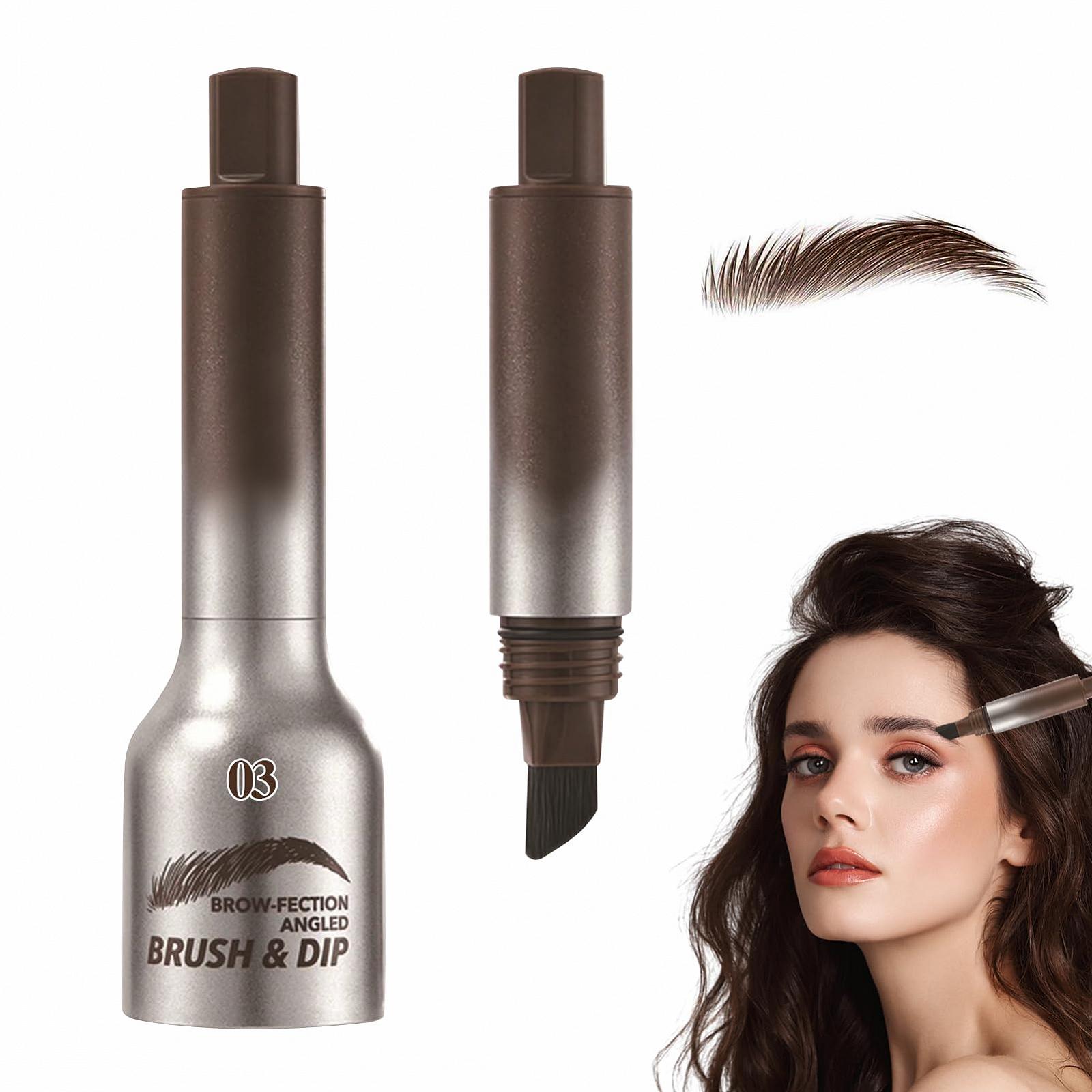 Гель для брів Водостійкий з пензликом 2-в-1 Пудра для лінії волосся та брів Довготриваючий 1 Шоколадний колір, фото №1