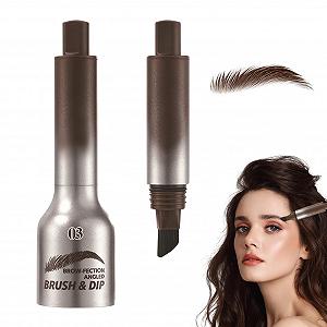 Гель для брів Водостійкий з пензликом 2-в-1 Пудра для лінії волосся та брів Довготриваючий 1 Шоколадний колір - Фото 1