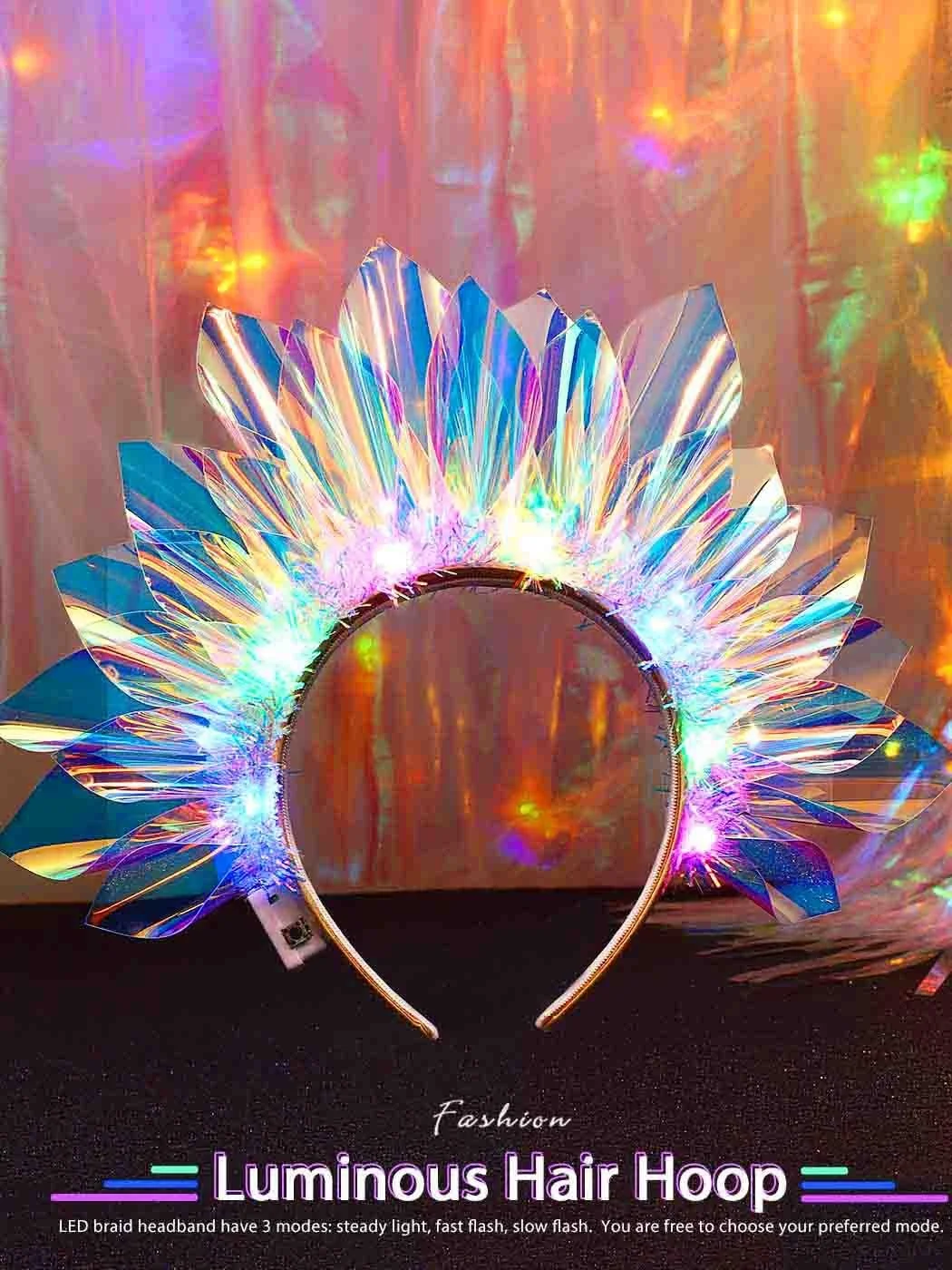 Світлодіодний обруч-корона для волосся, фото №2