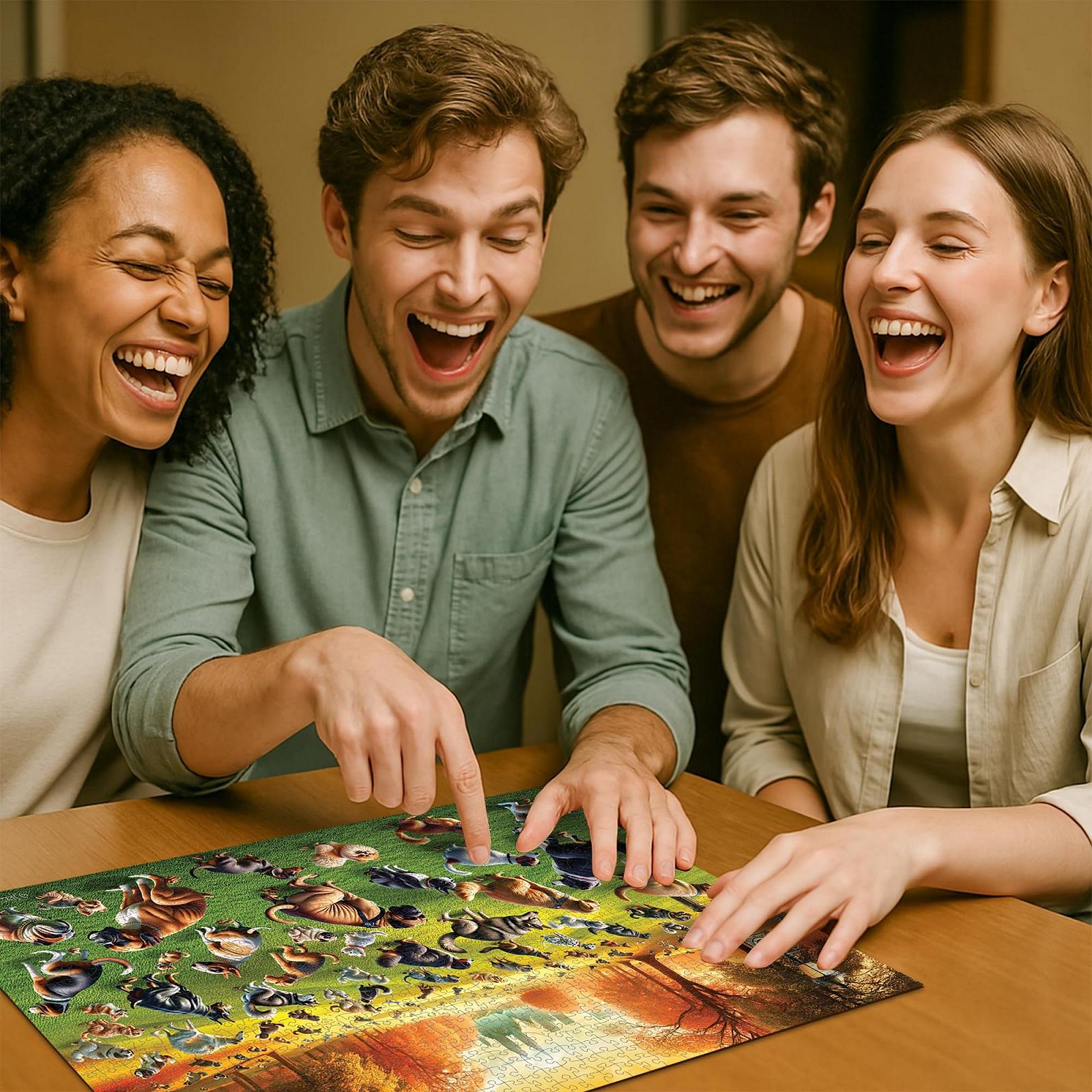 Дерев'яний пазл WOODEN.CITY Funny Dogs Prank 1000 елементів 54 x 39.4 cm, фото №7