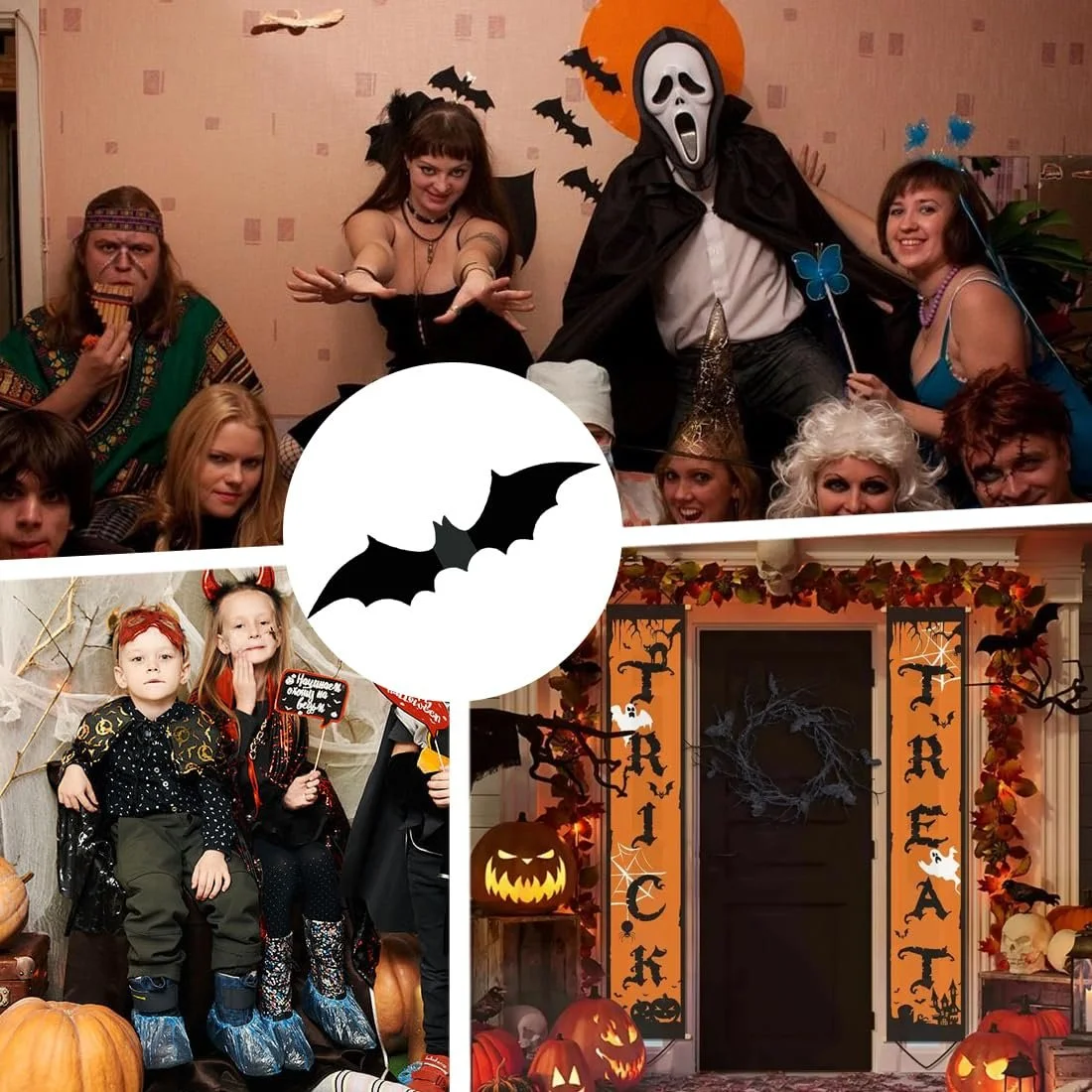 Набір наклейок на стіну 3D Кажани на Хелловін 48 штук Чорний, фото №6