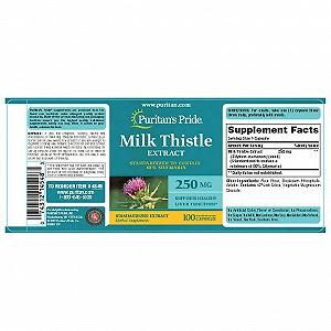 Экстракт расторопши Puritan's Pride Milk Thistle Standardized 250 mg Silymarin 100 caps synthetic.ua - Фото 1