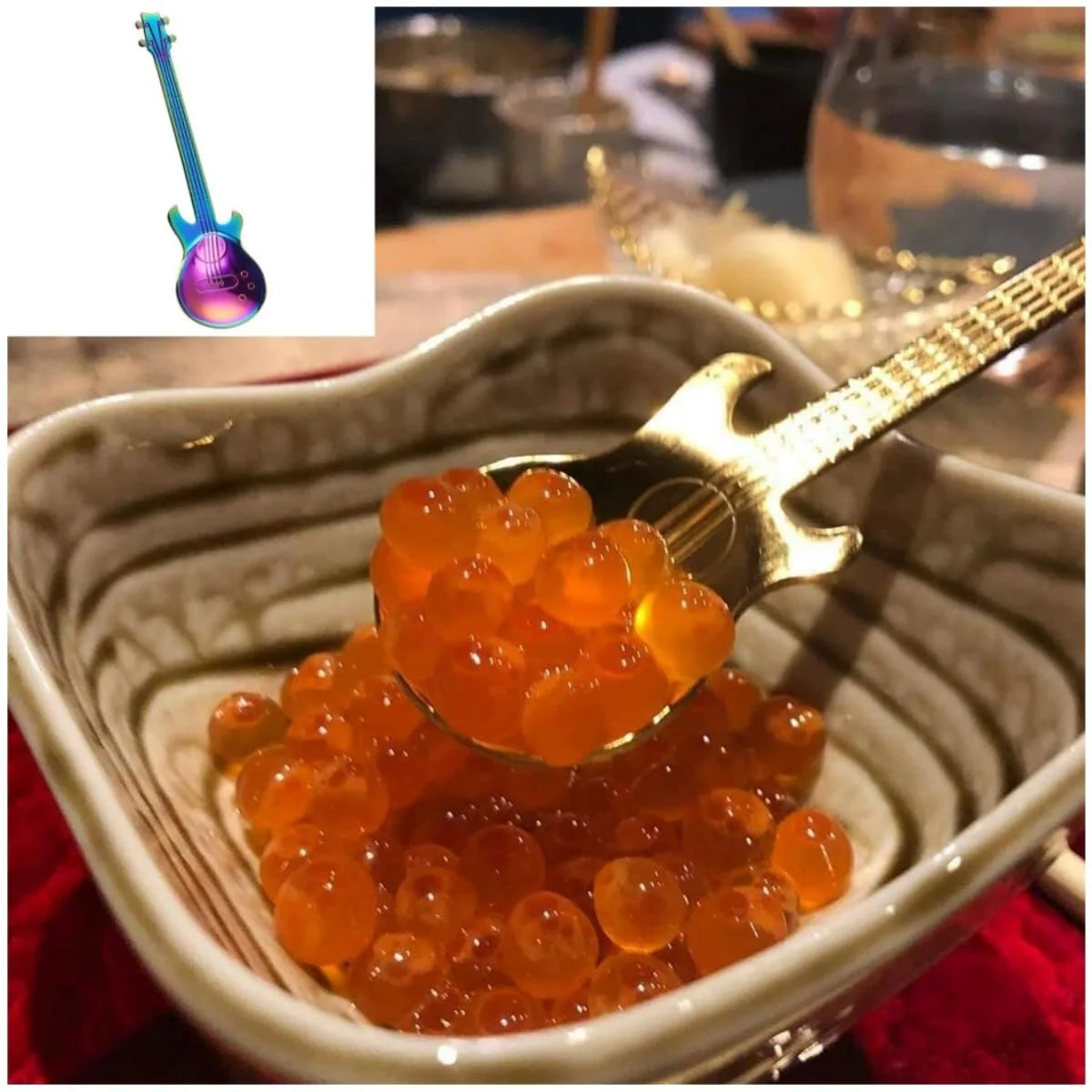 Ложка Тип Гітара Набір 3 шт. Різнокольорова Нержавіюча сталь, фото №2