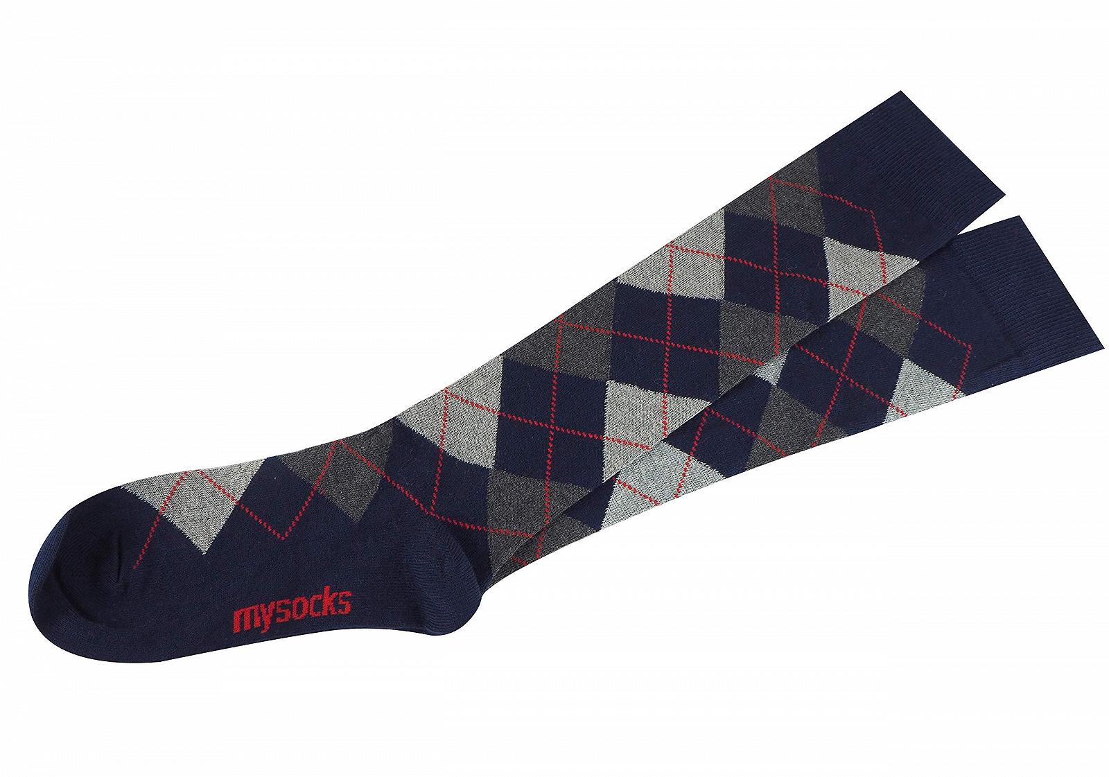Шкарпетки до коліна Mysocks Argyle Безшовний носок 3 пари, фото №3