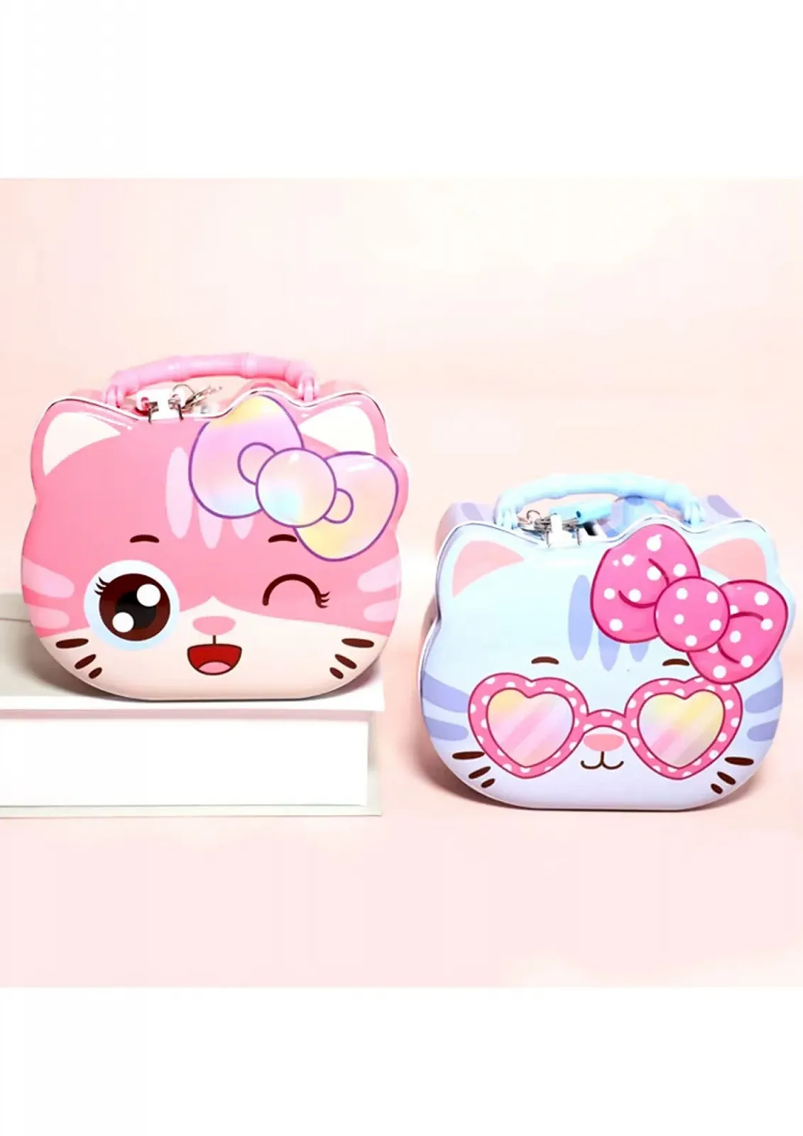 Скарбничка Синій кіт Замок металева із замком та ключем, фото №7