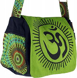 Сумка на плече GURU SHOP Om - Зелений, чоловіча/жіноча, бавовна, 23 x 28 x 12 см synthetic.ua - Фото 1