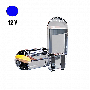 Автолампа Terra T10 W5W коколь W2.1x9.5d, COB скляний синій 12 В synthetic.ua - Фото 1