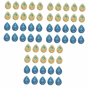 Стрази Краплеподібні NUOBESTY 300 штук, скляні дорогоцінні камені, підвіска павич, вишивка бісером, скляні коштовності, ювелірні вироби, смола, стрази для шиття, акрилові аксесуари, кришталеві намистини, ґудзики - Фото 1