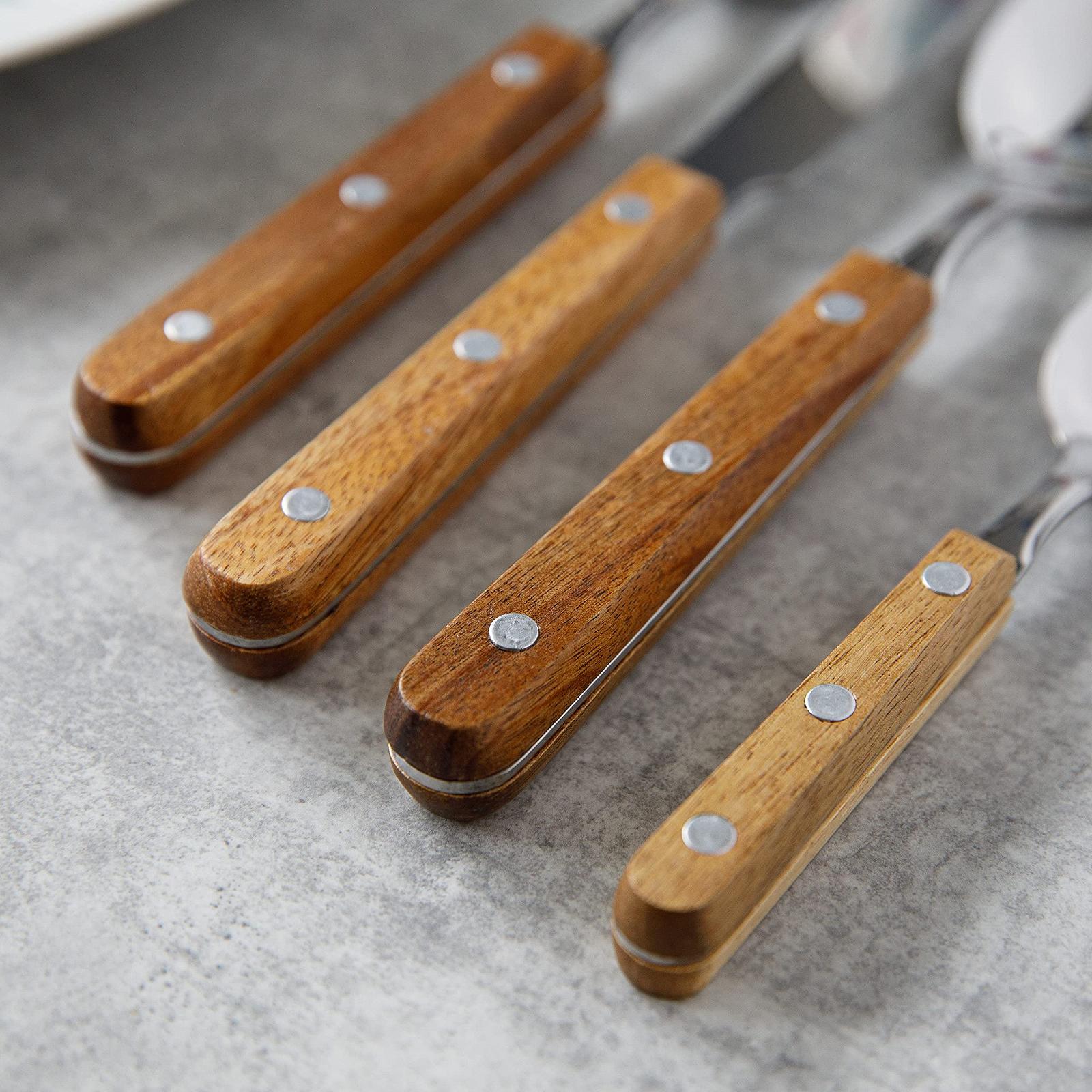 Набор столовых приборов Creative Tops Drift из нержавеющей стали с деревянными ручками (16 предметов), фото №2 Набор столовых приборов Creative Tops Drift из нержавеющей стали с деревянными ручками (16 предметов), фото №2