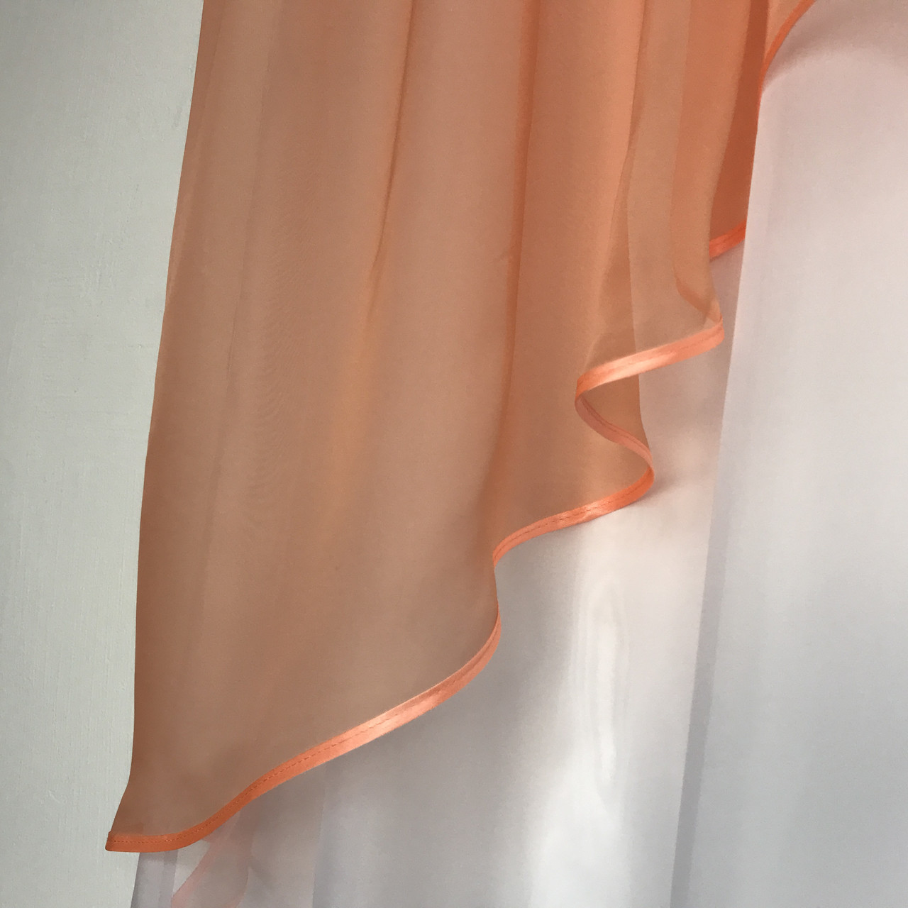 Готовий ламбрекен легкий із шифону ALBO 300x120 cm Персиковий (L-K3-30), фото №9