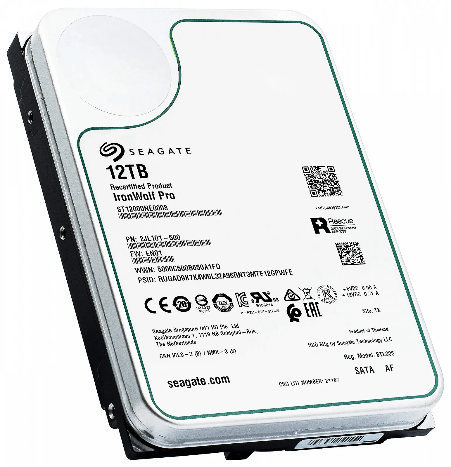 Внутрішній жорсткий диск Seagate IronWolf Pro 12 ТБ 3.5" SATA 6 Гбіт/с 7200 RPM 256 МБ Cache Упаковка FFP, фото №2 Внутрішній жорсткий диск Seagate IronWolf Pro 12 ТБ 3.5" SATA 6 Гбіт/с 7200 RPM 256 МБ Cache Упаковка FFP, фото №2