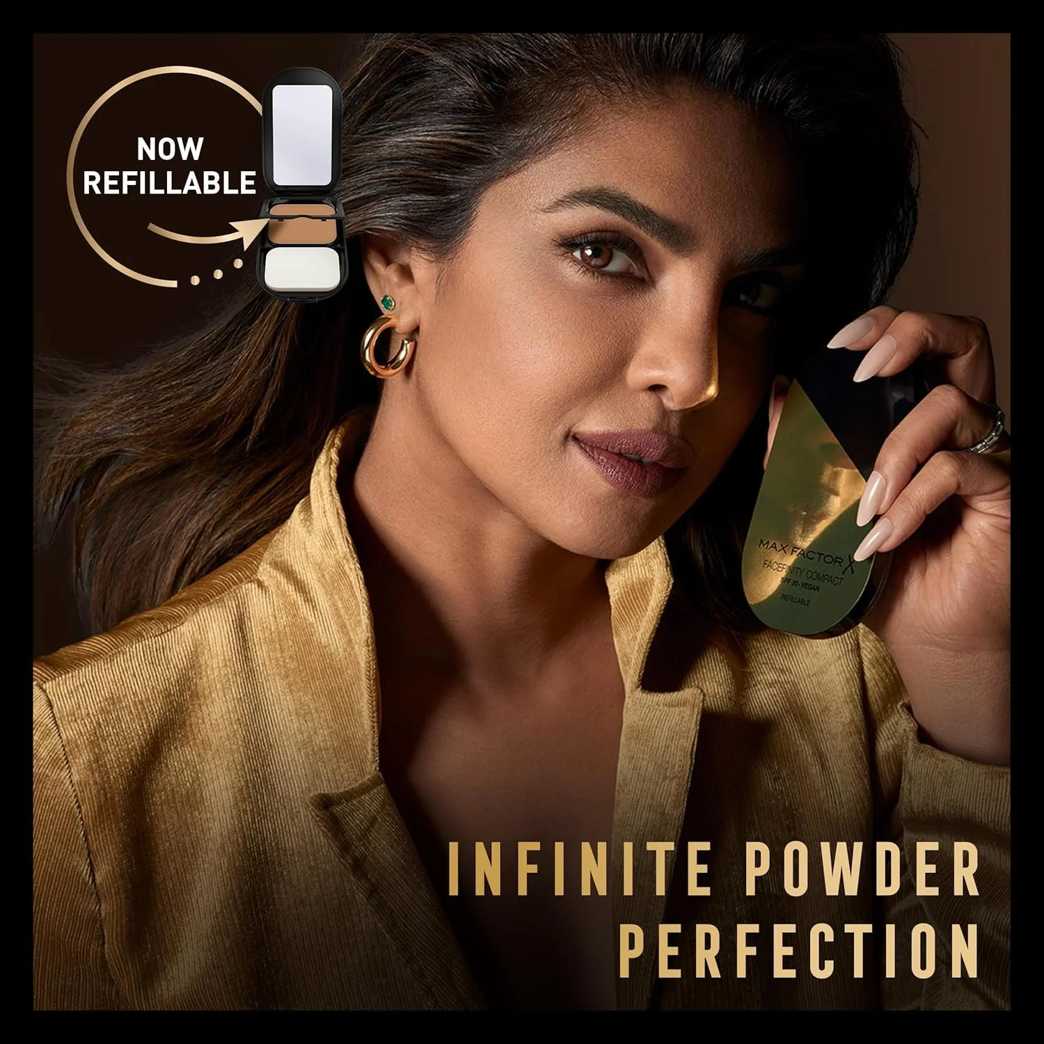 Пудра для обличчя Max Factor Facefinity Compact Foundation 001 Masterpiece / Матуючий ефект / Середнє покриття / SPF 20 / 10 г, фото №6