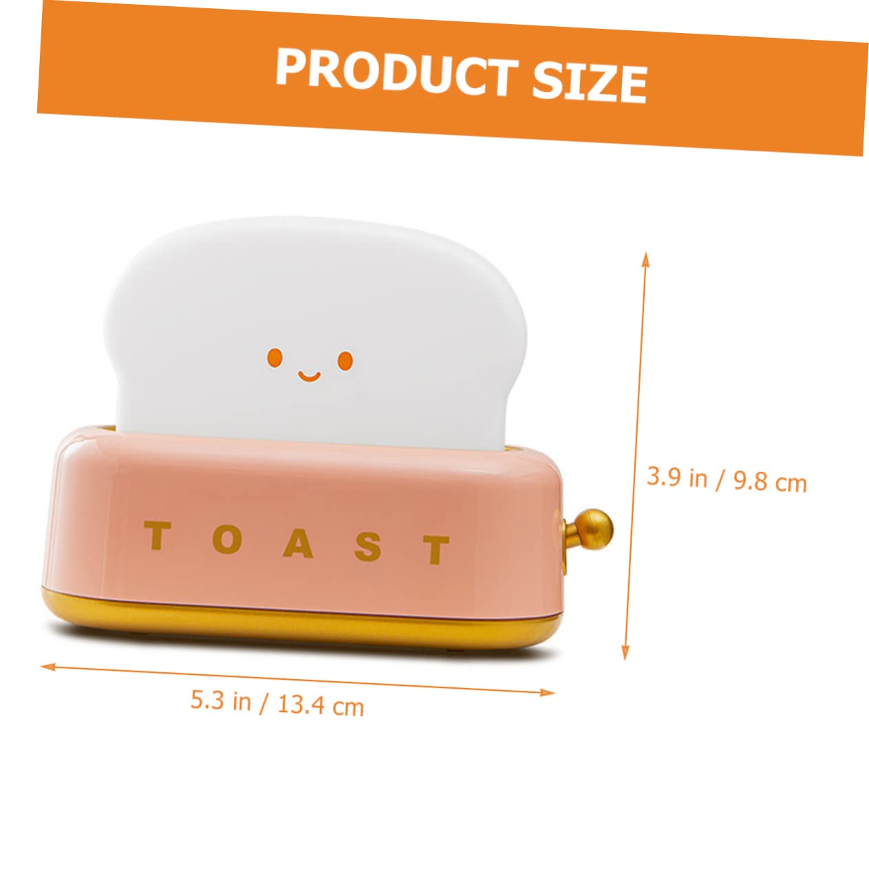 Іграшкова лампа HOMSFOU Pack of 4 Toaster Light Children's Lamp Toy Декоративна нічна лампа для дітей Настільна лампа для столу Мила нічна лампа з батарейками, фото №4
