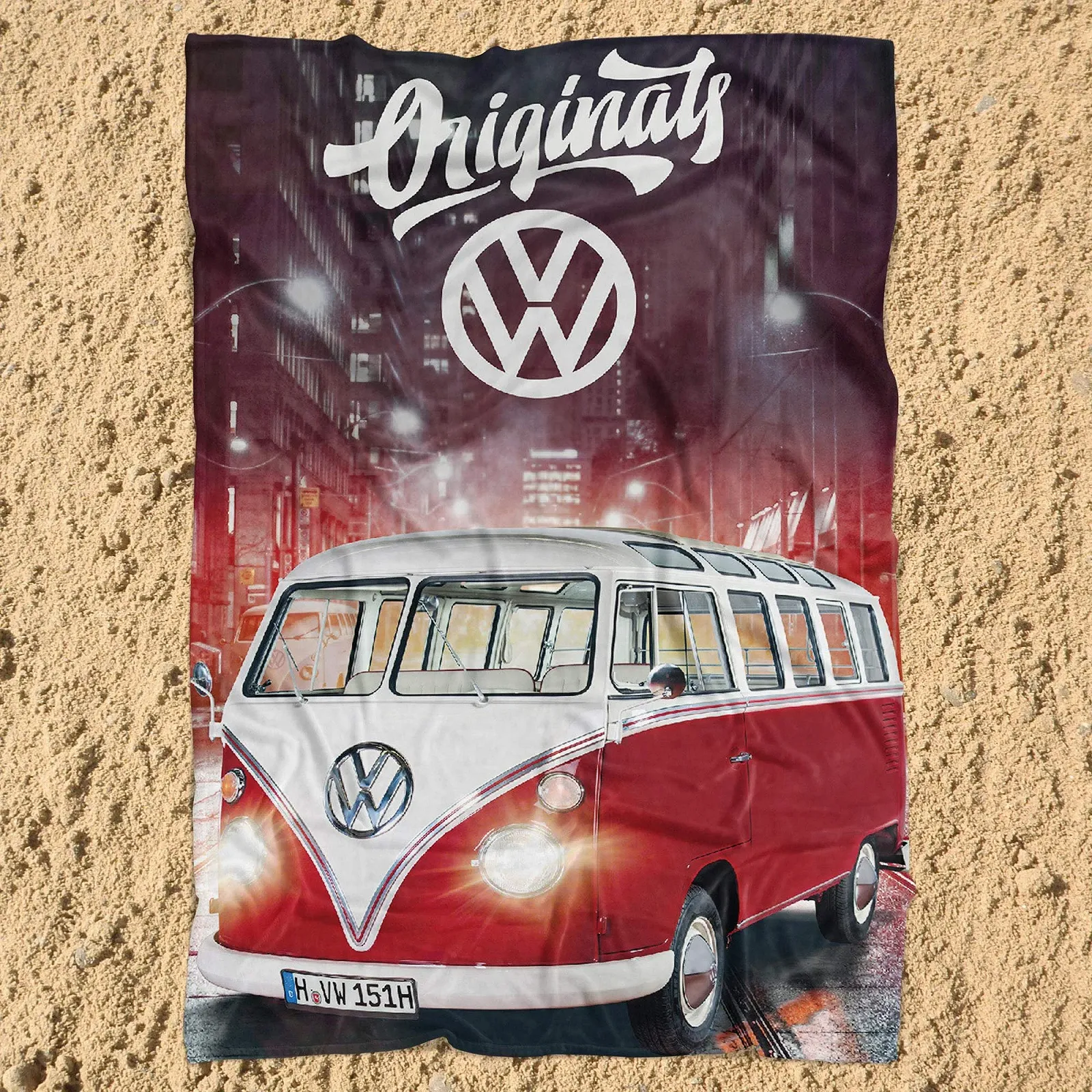 Покрывало VW Bulli T1 Красный 130 см x 170 см, фото №5