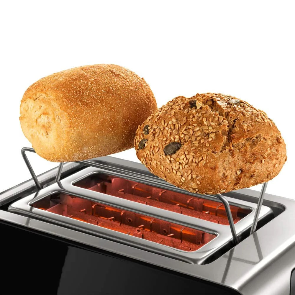 Тостер Bosch TAT7203 2 скибочки 1050W Чорний, Нержавіюча сталь, фото №4