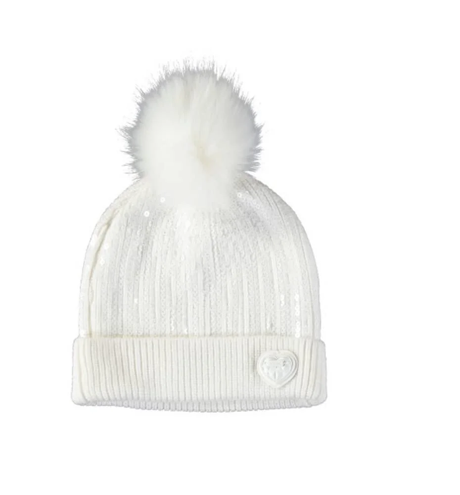 Зимняя шапка с помпоном Le Chic Для девочек Молочно-белый, фото №1 Зимняя шапка с помпоном Le Chic Для девочек Молочно-белый, фото №1