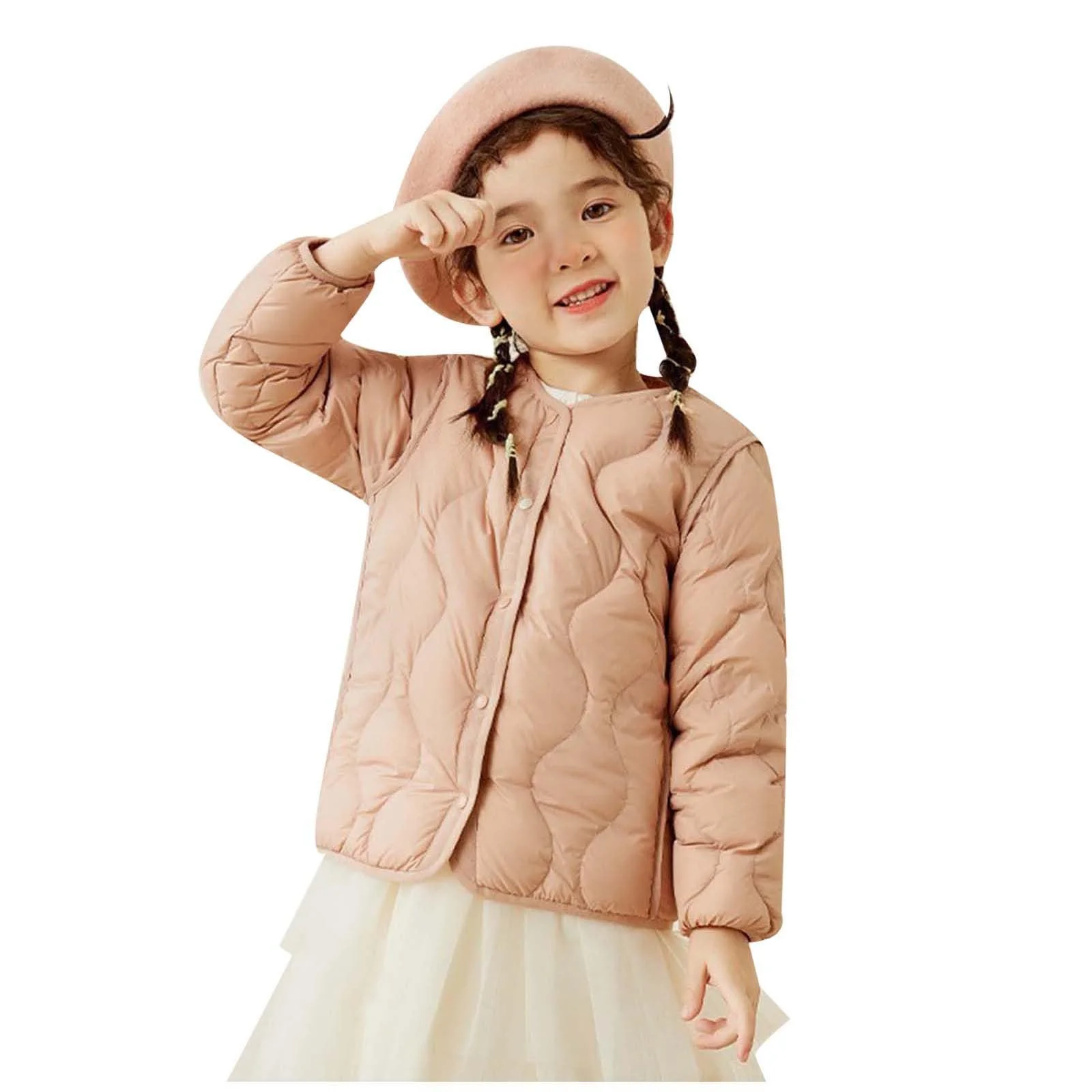 Куртка зимняя стеганная детская флисовая, фото №1