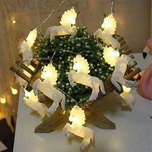 Гірлянда Riaxuebiy Єдиноріг, 1.5 м, 10 LED, теплий білий - Фото 1