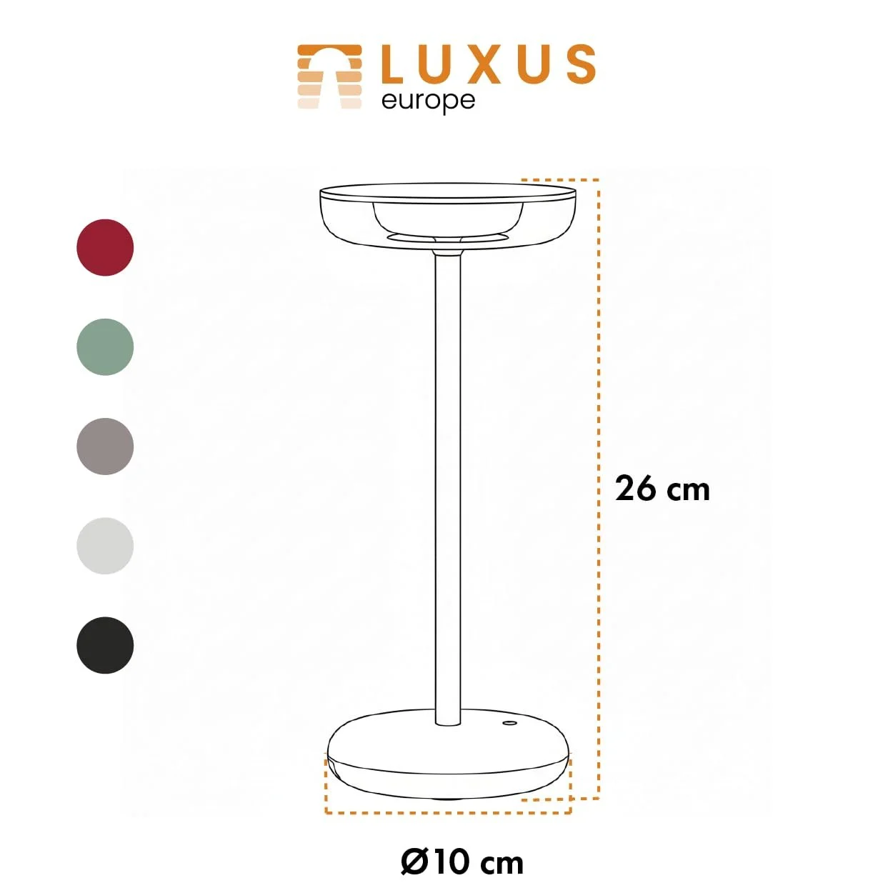 Настільна лампа Mykonos LED акумуляторна IP44 Сенсорна Зелена, фото №3
