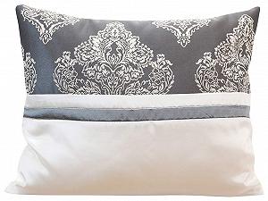 Покривало Rodnik 3-Piece Set Orient з 2 наволочками стьобане на підкладці Сірий Крем synthetic.ua - Фото 1