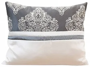 Покривало Rodnik 3-Piece Set Orient з 2 наволочками стьобане на підкладці Сірий Крем synthetic.ua - Фото 1