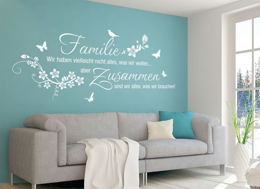 Наклейка на стіну Grandora W5453 Family 135 x 58 см Чорна, фото №1