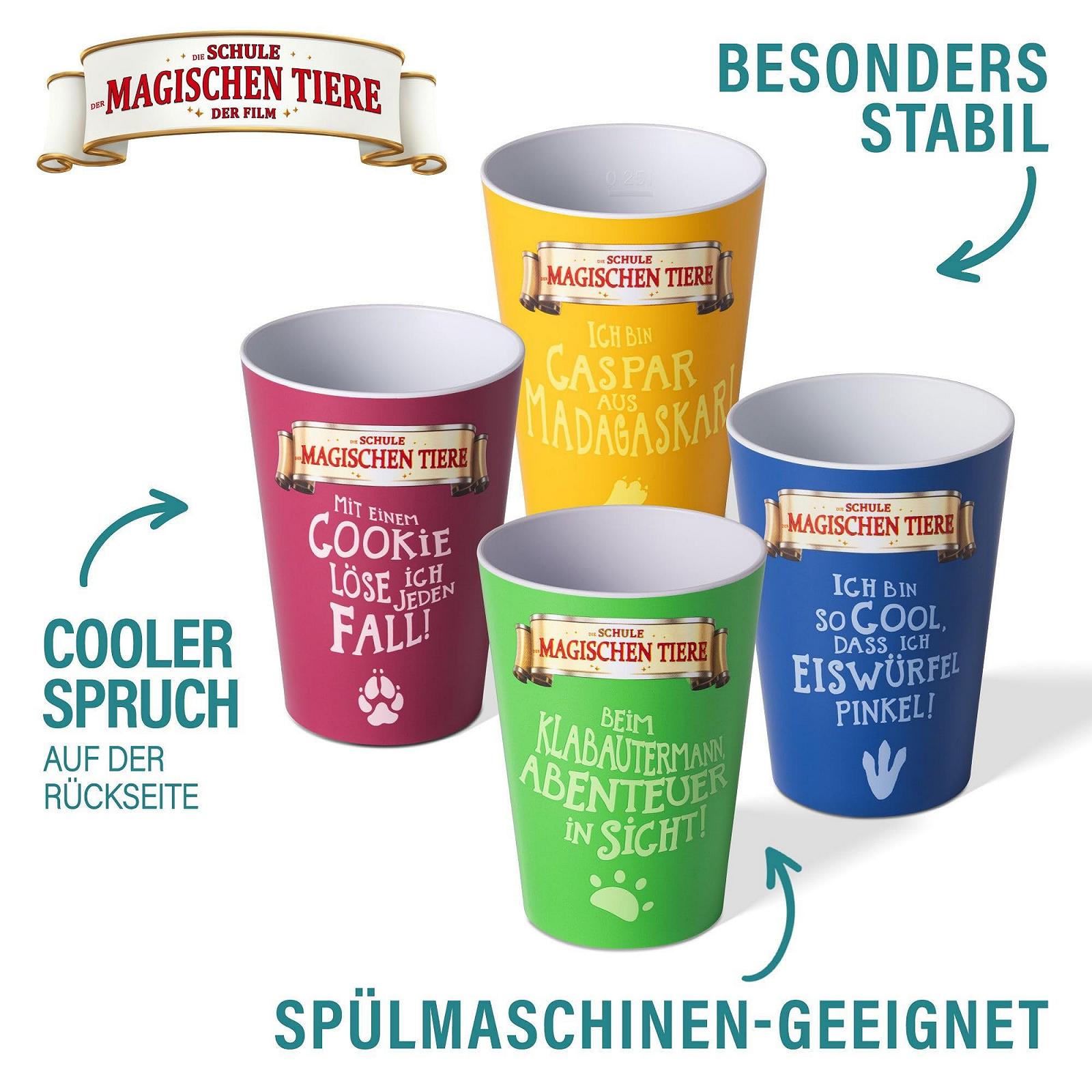 Набір дитячих чашок AWAVE The School of Magic Animals, 4 шт, 250 мл, фото №3