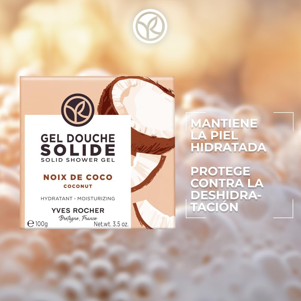 Твердый гель для душа Yves Rocher Coconut 100 г, фото №2