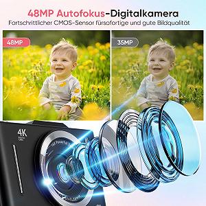 Мини Цифровая Камера 1080P 58MP с 32G Картой, Фотокамера с 2.4 Дюймовым LCD Экраном, 16X Цифровой Зум, Компактная Камера для Детей и Подростков synthetic.ua - Фото 1