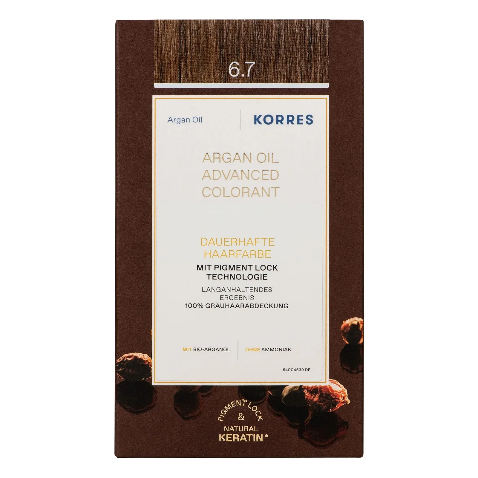 Фарба для волосся Korres Argan Oil Advanced Colorant 145 мл 6.7 Какао, фото №1