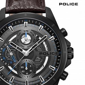 Мужские аналоговые кварцевые часы Police, кожаный ремешок, черно-серо-коричневый, размер блока, Modern synthetic.ua - Фото 1