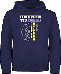Детская Толстовка Shirtracer Fire Brigade 112 Percent Use Comradeship Passion I Volunteer Fire Brigade Gift - Фото 1