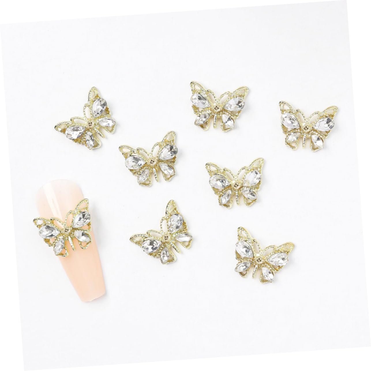 Метелики Beavorty 3D акрилові дорогоцінні камені, 10 шт, фото №4
