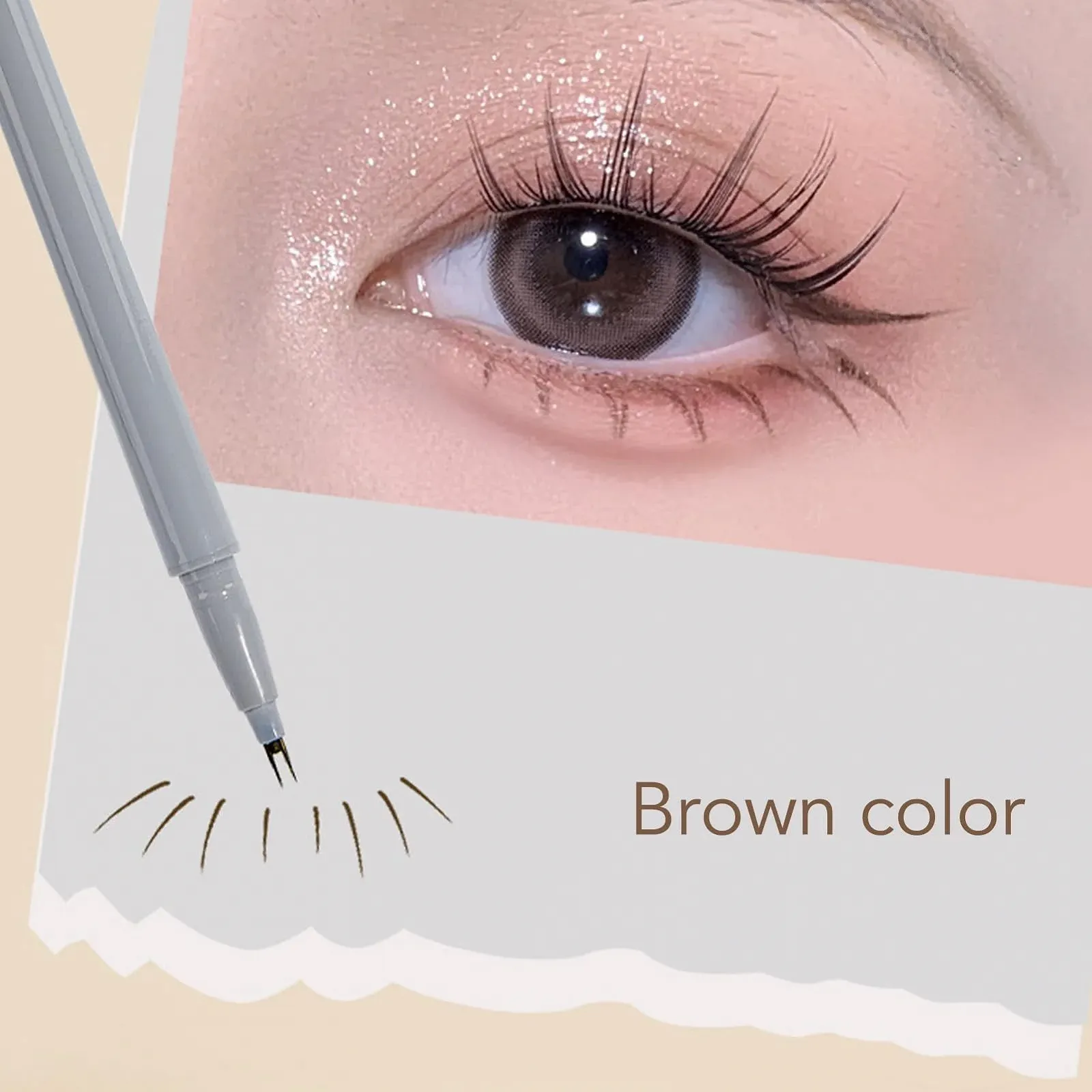 Двостороння Підводка для нижніх вій, надтонкий, прецизійний, довготривалий, фото №4