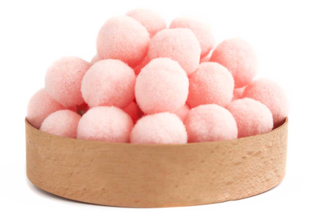 Помпоны для рукоделия Лентомания 20мм бархатные Peach pink 10шт (POM20-03), фото №1