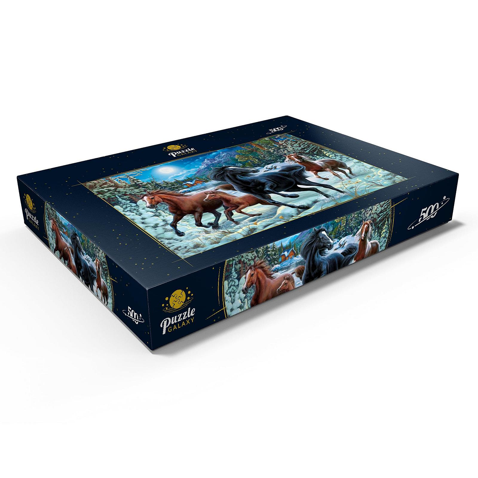 Пазл MyPuzzle Special Collection by Puzzle Galaxy Winter Magic of Horses (Зимова магія коней) 500 деталей 48 x 34 см, фото №3