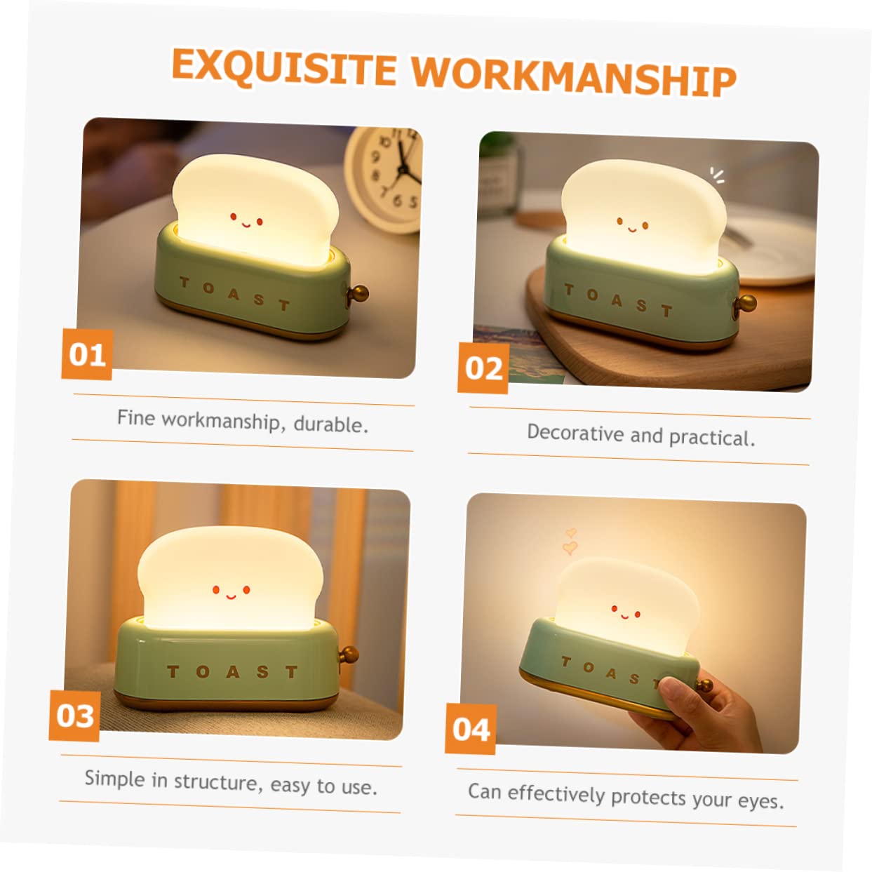 Лампа OSALADI Toaster для столу нічник для дітей батарейка, фото №5 Лампа OSALADI Toaster для столу нічник для дітей батарейка, фото №5