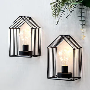 Настільна лампа JHY DESIGN Vintage 16 см Таймер 6 годин Чорна вежа (2 шт) - Фото 1