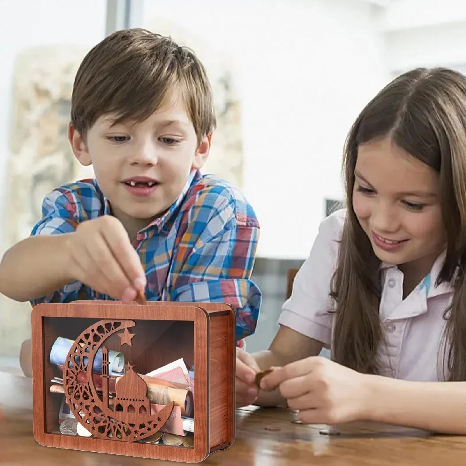 Скарбничка Spardose 10000 Savings Challenge Wood, фото №7